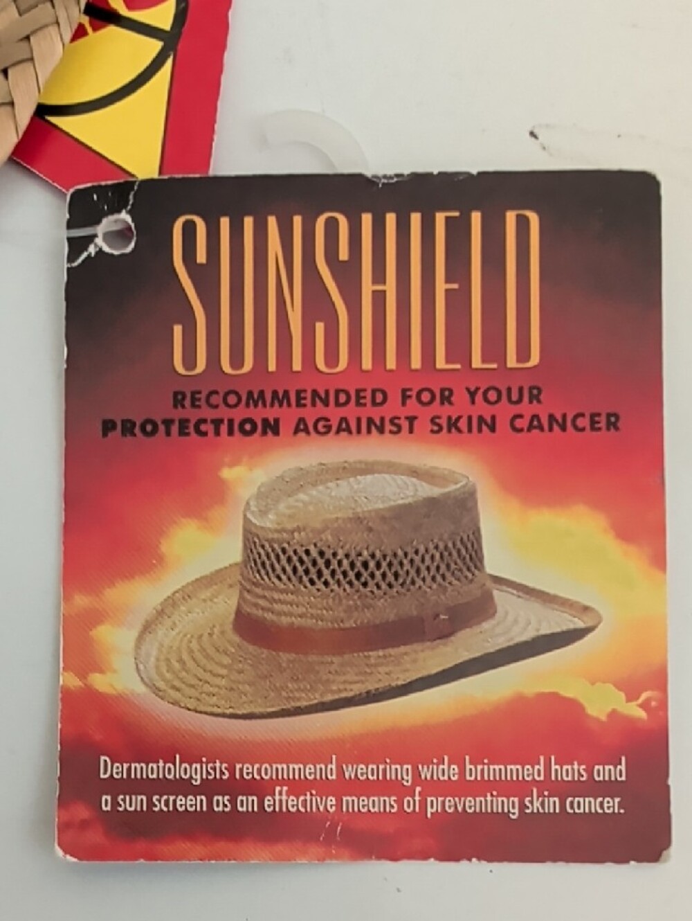 Vintage Summer Club Straw Sun Hat Wide Brim Tropical Fish Band Men’s M NWT - Picture 11 of 14